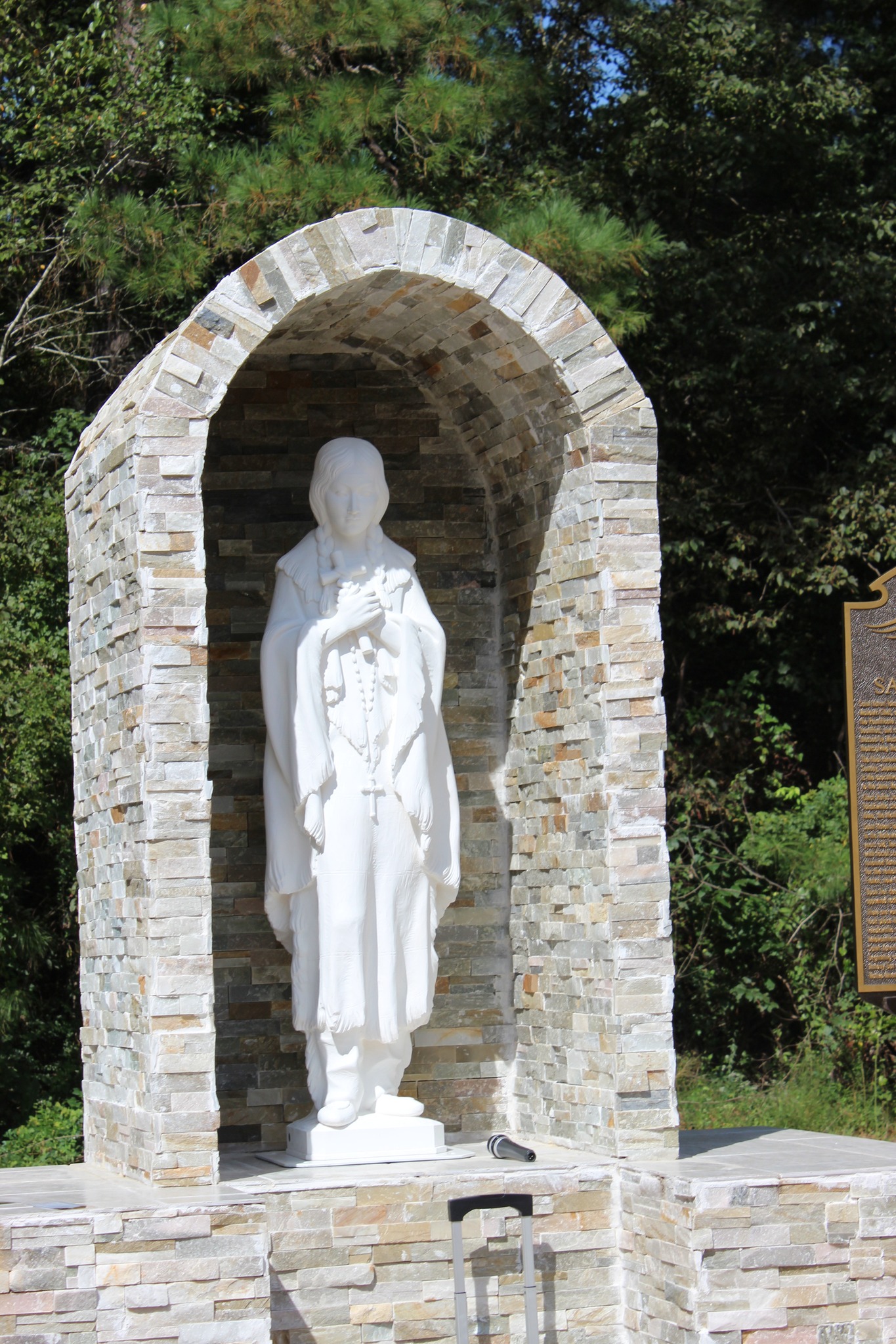First Native American saint. Statue donated by the Adai Caddo in Robeline